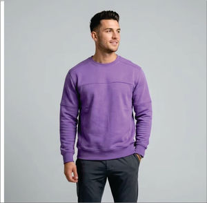 Sudadera de cuello redondo para hombre, informal, con forro polar, manga larga, para entrenamiento, suave, cálida, atlética, estilo urbano, para invierno - Product Image 4