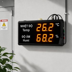 เซ็นเซอร์วัดอุณหภูมิและความชื้นในอุตสาหกรรมพร้อมจอแสดงผล LED |   AT-THMT-T – มีจำหน่ายแบบ OEM - Product Image 1