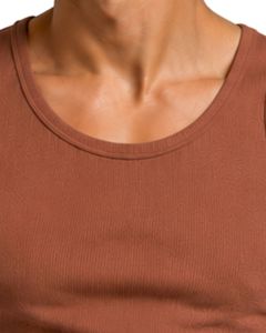Manufacturer Custom Men <b>Rust</b> Brown Ribbed Tank <b>Top</b> Slim Fit Sleeveless Cotton Gym Vest Casual Summer Athletic Bodybuilding <b>Top</b> - Product Image 5