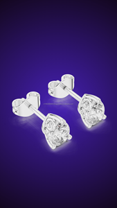 Reef Reflection 10K Moissanite/Cubic Zirconia / CVD Lab cultivé 14K/18K/22K/925 Boucles d'oreilles en argent pour elle - Product Image 2
