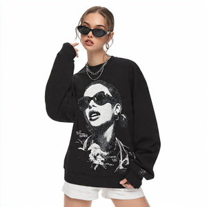 OEM Rhinestone Winter Sweatshirts <b>Men</b> Street Autumn Rhinestone Sweat Shirts <b>Men's</b> Casual Wear <b>Studded</b> Crew Neck Sweatshirt - Product Image 6