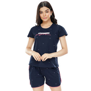 ชุดเสื้อยืดลำลองผู้หญิง แขนสั้น ชุดกีฬาฤดูร้อน ทรงเข้ารูป ชุดคู่ แห้งเร็ว รับทำโลโก้ ผลิตในปากีสถาน - Product Image 3