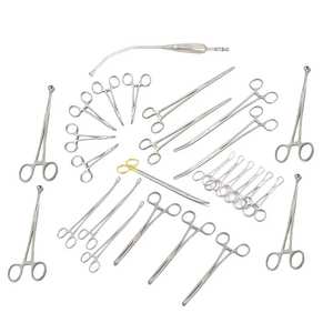 Juego de Pinzas Hemostáticas y Tijeras, 30 Piezas, Acero Inoxidable, Instrumentos Quirúrgicos Veterinarios Ortopédicos para Cirugía Médica Equina - Product Image 1