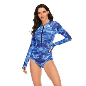 2022 personnalisé conçu Logo haute tenue femmes grande taille une pièce imprimé Rush Guard et maillot de bain - Product Image 5