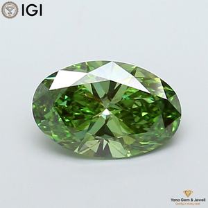 เพชรคุณภาพสูงพร้อมใบรับรอง IGI เพชร CVD ที่ได้รับการเพาะเลี้ยงในห้องปฏิบัติการ ทรงรูปไข่ น้ำหนัก 3.00 กะรัต สีเขียวสดใสแฟนซี ความสะอาดระดับ VS1 เหมาะสำหรับแหวนแต่งงาน - Product Image 1