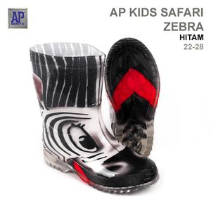AP <b>Kids</b> Safari Zebra PVC <b>Rain</b> <b>Boots</b>-Waterproof Anti-Slip Winter <b>Boots</b> for Children Durable Plastic Insole - Product Image 1