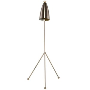 Lampe sur pied en or luxueux avec base en marbre et abat-jour en tissu pour une décoration intérieure élégante - Product Image 5