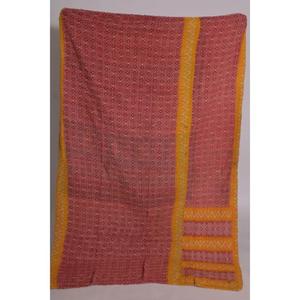 Boho Floral Indian Kantha <b>Quilt</b> Handmade Vintage Cotton Reversible <b>Throw</b> Blanket Bedspread Gift Idea - Product Image 1