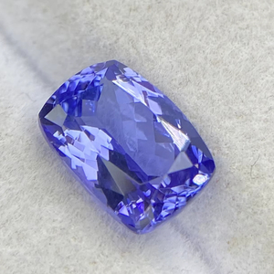 Certified Natural Tanzanite <b>Long</b> <b>Cushion</b> Cut Stone With Excellent Color And Luster Natural Zoisite 2.45 Carat Loupe Clean - Product Image 1