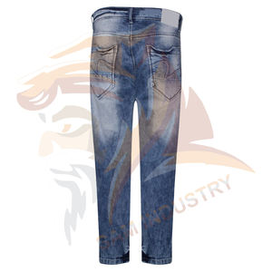 กางเกงยีนส์ผู้ชายคุณภาพสูงสั่งตัดได้ตามต้องการ แฟชั่นคุณภาพพรีเมียม เอวสูง สีพื้น - Product Image 2