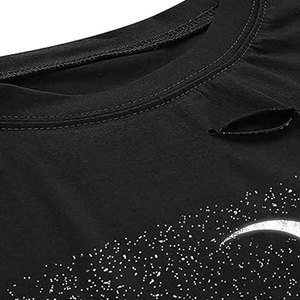 Camiseta Corta Tie Dye para Mujer, Manga Corta, Cuello Redondo, Estampado Personalizado, Corte Holgado, Estilo Punk, Top Corto para Primavera/Verano - Product Image 6