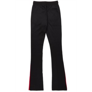 High Quality Men's Black Red Stripe Sweatpants With <b>White</b> Graphic Print Elastic Waist Street Style <b>Joggers</b> For Boys - Product Image 4