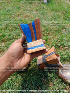 Quemador de epoxi de madera de estilo islámico de lujo hecho a mano Bakhoor y soporte de incienso de carbón con tapa para decoración de Ramadán y Eid - Product Image 5