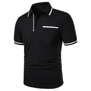 Polo brodé personnalisé pour homme en coton pur épais anti-boulochage à manches courtes, style européen et américain, grandes tailles - Product Image 2