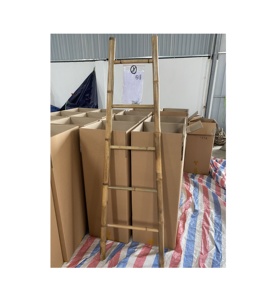 ชั้นวางผ้าเช็ดตัวไม้ไผ่ย้อมสีคุณภาพสูงสีดำสีขาวยาว5ฟุต6นิ้วชั้นวางผ้าขนหนูในห้องน้ำอุปกรณ์อุ่นในห้องน้ำโรงแรม - Product Image 5