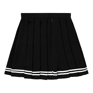 Women's <b>Black</b> Mini <b>Skirt</b> Breathable Casual Solid Design All Seasons Wear - Product Image 2