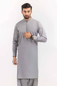 Men Plain Cotton Shalwar Kameez Comfortable Traditional Outfit Long Sleeve For Casual And Formal Wear - Product Image 3
