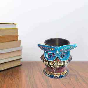 Portavelas Metálico con Forma de Búho Indio, Pequeño Adorno para un Ambiente Hogareño Tranquilo, Venta al Por Mayor - Product Image 4