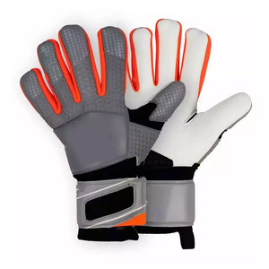 Red <b>Full</b> Finger Football Goalkeeper Gloves With Adjustable Wrist Strap Non <b>Slip</b> Breathable PU Material Unisex Sports Gear - Product Image 2