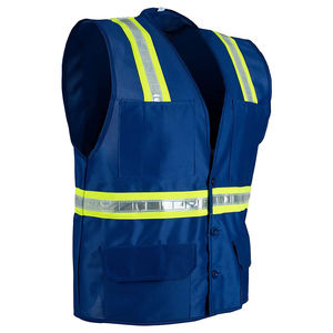 Veste de sécurité réfléchissante haute visibilité ANSI Classe 1 EN ISO 20471 Classe 2, imperméable, avec poches LED clignotantes pour la sécurité routière, vente en promotion - Product Image 2