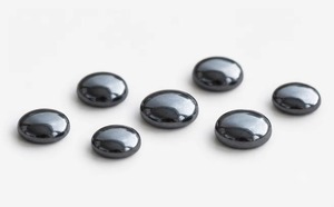 Hématite naturelle de qualité supérieure, forme ronde, cabochon à dos plat, pierre précieuse en vrac pour la fabrication de bijoux - Product Image 4