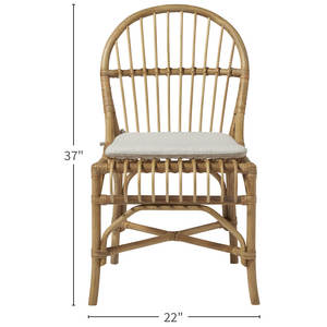 เก้าอี้สานด้านข้างสำหรับที่นั่งรับประทานอาหารเน้นการออกแบบผ้าทอ - Product Image 5