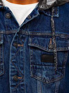Fashion Denim <b>Jacket</b> Men's <b>Slim</b> <b>Fit</b> Causal Teens Boys Denim Jeans <b>Jackets</b> and Coats Denim Fur <b>Jacket</b> for Men OEM Serviced - Product Image 5