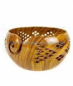Cuencos de hilo redondos de alta calidad de alta tendencia para tejer cuenco de hilo de madera hecho a mano - Product Image 1