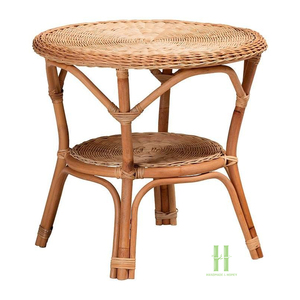 Mesa de Centro Redonda de Mimbre Natural Hecha a Mano, Muebles Boho para Sala de Estar, Decoración Ecológica para el Hogar, Proveedor de Vietnam - Product Image 3