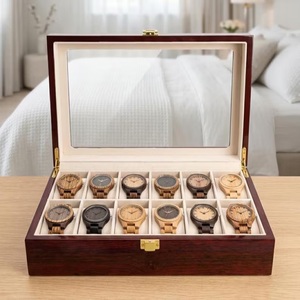 ป้ายต้อนรับไม้ลายตัวอักษร กล่องโชว์ 12 ช่อง ฝาแก้ว สไตล์โมเดิร์นหรูหรา ตกแต่งบ้าน - Product Image 6