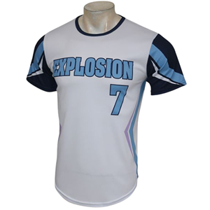 Camiseta de béisbol al por mayor con logotipo personalizado, manga raglán, cuello redondo, 100% poliéster, jersey de béisbol de media manga sublimado. - Product Image 6