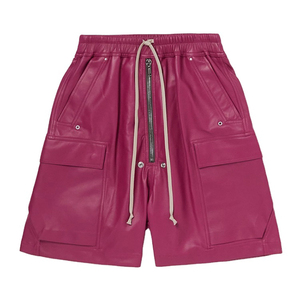 Shorts en cuir véritable pour homme, coupe ajustée, matériau de qualité supérieure, durable, élégant, pour un usage quotidien, décontracté et tendance - Product Image 5