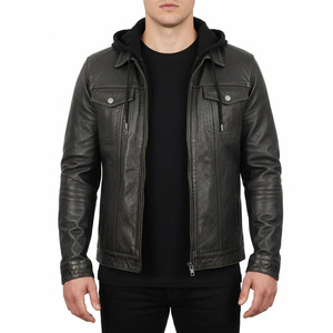 Chaqueta de Cuero para Hombre, Estilo Moderno, Corte Entallado, de Lujo, Calidad Premium, Ropa Casual de Calle, Chaqueta de Invierno para Hombre - Product Image 1