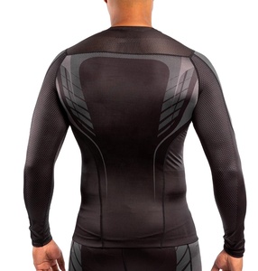 Meilleures ventes Chemise de grappling à manches longues BJJ Rash Guard personnalisée par compression Impression par sublimation OEM Rash Guards en vente - Product Image 4