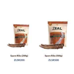 Zeal Free Range Naturals <b>Dog</b> Spare Ribs <b>Treat</b> <b>Pouches</b> (200g) - Product Image 1
