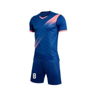 Maillot de rugby unisexe jaune et bleu à manches courtes, col en V, séchage rapide, respirant, écoresponsable, taille élastique, en Spandex/Polyester, pour le sport - Product Image 6