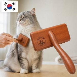 Brosse démêlante en bois pour animaux de compagnie, brosse de toilettage écologique pour animaux, brosse de nettoyage pour animaux, brosse à poils confortable pour animaux, brosse pour poils de chat - Product Image 1