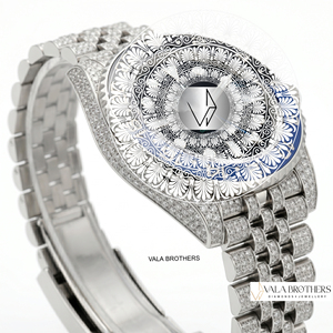 Luxury Cartoon Antique Iced Square <b>Case</b> Quartz <b>Watch</b> Stainless Steel Moissanite Diamond Analog 38mm Sapphire Crystal Chronograph - Product Image 3