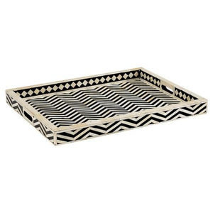 Bandeja de Madera para Servir Alimentos con Perlas, Forma Rectangular, con Asas, Multiusos, para Cocina - Product Image 3