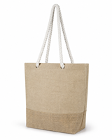 Sac fourre-tout de plage en toile avec poignées en corde, imprimé sérigraphié, pour la plage, le commerce de détail, les centres de villégiature, le transport quotidien, personnalisation de la marque, commande en gros, exportateur OEM