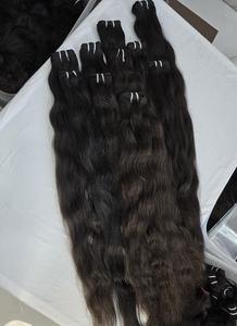 Paquets de cheveux humains bruts non transformés Vendeur en gros Cheveux vierges alignés à cuticules de temple indien Fournisseur de cheveux bruts indiens de qualité 12A - Product Image 3