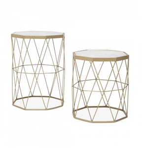 Modern Export Metal Nesting <b>Tables</b> With Glass Top High Quality Finish Stackable Furniture <b>For</b> Global Market Buyer - Product Image 3