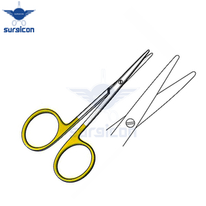 Mini-ciseaux Metzenbaum 9 cm (3-1/2 pouces) droits en carbure de tungstène doré TC, ciseaux chirurgicaux en acier inoxydable de précision - Product Image 6