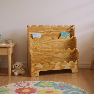 Estantería de Plástico Rosa de 3 Niveles con Bordes Festoneados, Mueble para el Hogar que Ahorra Espacio, Diseño Moderno - Product Image 5