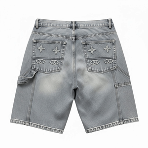 Fabricante de Shorts de Mezclilla con Pedrería de Algodón Premium, Costuras Duraderas, Adornos y Acabados de Cristal de Calidad - Product Image 2