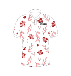 เสื้อโปโลพิมพ์ลายดอกไม้แบบกำหนดเอง แขนสั้น สวมใส่สบาย เหมาะสำหรับกอล์ฟ เทนนิส ชุดทีมฤดูร้อน - Product Image 6