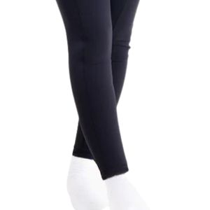 Leggings Capri taille haute bleu marine pour femme, pantalon ajusté extensible avec design pour le yoga, la course, l'entraînement physique et les occasions décontractées - Product Image 3