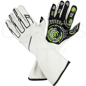 Guantes Deportivos Unisex para Karting y Ciclismo, Transpirables, Resistentes al Fuego, con Pantalla Táctil, para Todo Clima, Nomax City 2025 Blancos - Product Image 1
