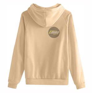 Conjunto Deportivo de Dos Piezas para Mujer, Color Beige Sólido, Sudadera con Capucha de Manga Larga y Pantalones Jogger con Cordón, Precio al por Mayor - Product Image 2