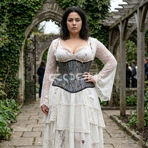 Corsé de brocado con varillas de acero, de alta resistencia, para entrenamiento de cintura y uso de moda, estilo underbust. - Product Image 4